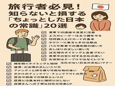 旅行前に知るべき！日本の“ちょっとした常識”20選【初めてでも安心】