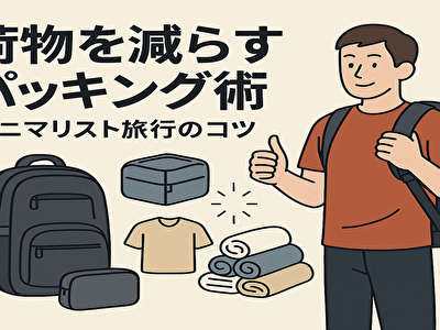 旅行カバンが軽くなる！ミニマリスト流パッキング術と持ち物最小化の極意
