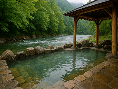 水上温泉 露天風呂 渓流を眺めながら入る露天風呂体験記｜大自然に包まれる癒し旅
