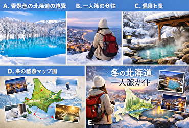 北海道の冬旅行を一人旅で雪景色満喫！絶景スポット・温泉・アクティビティまとめ