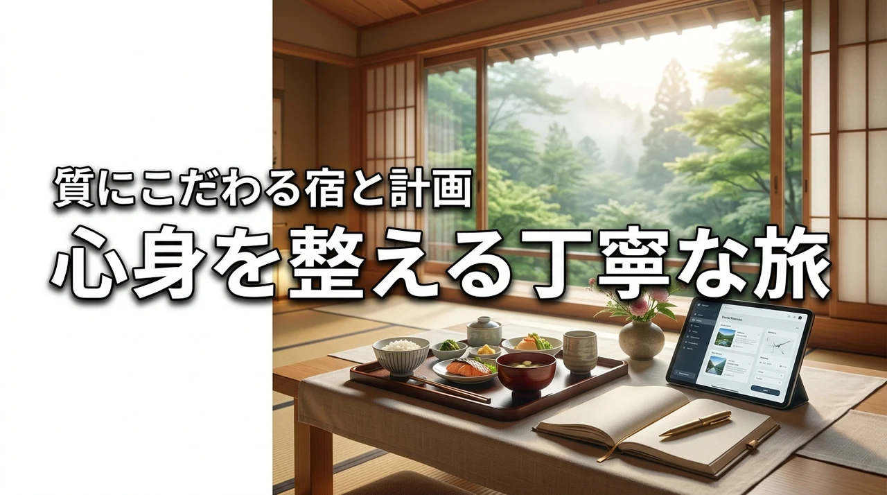 【心身を整える】丁寧な暮らしを意識した旅行！質にこだわる宿選びと計画のコツ
