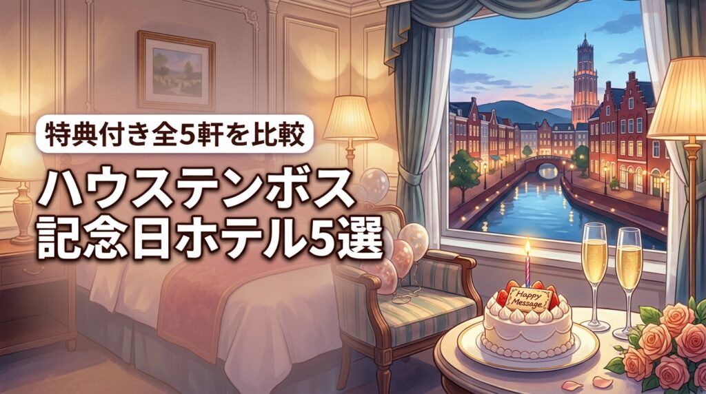 ハウステンボスのオフィシャルホテルで記念日を祝うならどこ？全5軒の特典内容を比較