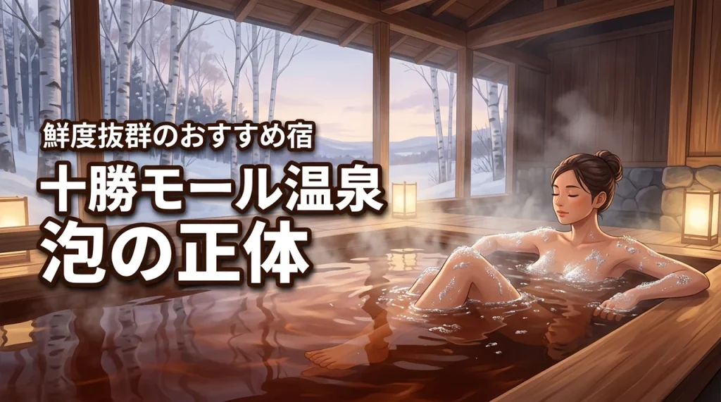 十勝のモール温泉旅館で泡付き体験はなぜできる？鮮度抜群な泡の正体とおすすめ宿