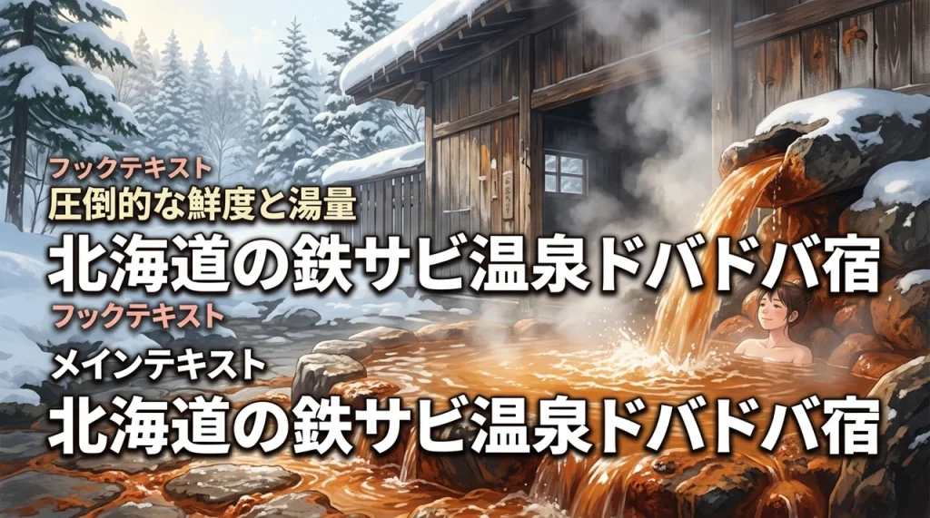 北海道で鉄サビ温泉ドバドバ穴場宿に行ってみた結果！圧倒的な鮮度と湯量に感動した