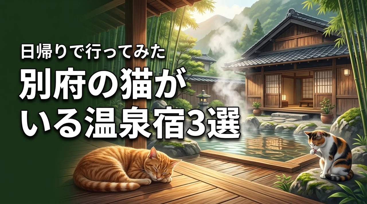 別府で猫のいる温泉宿を日帰りで楽しむ！3つのおすすめスポット