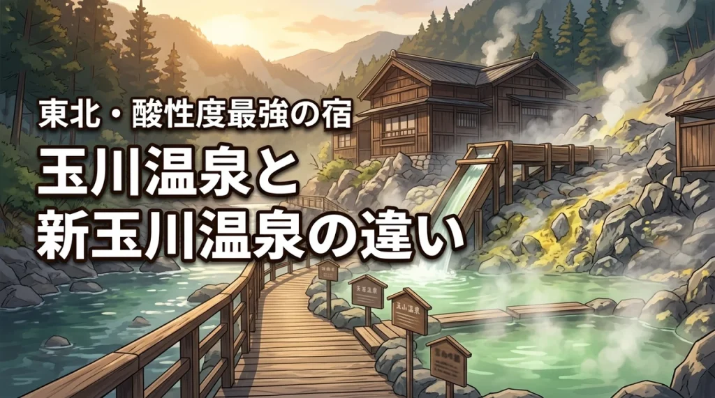 東北酸性度最強温泉宿はどっち？玉川温泉と新玉川温泉の違い