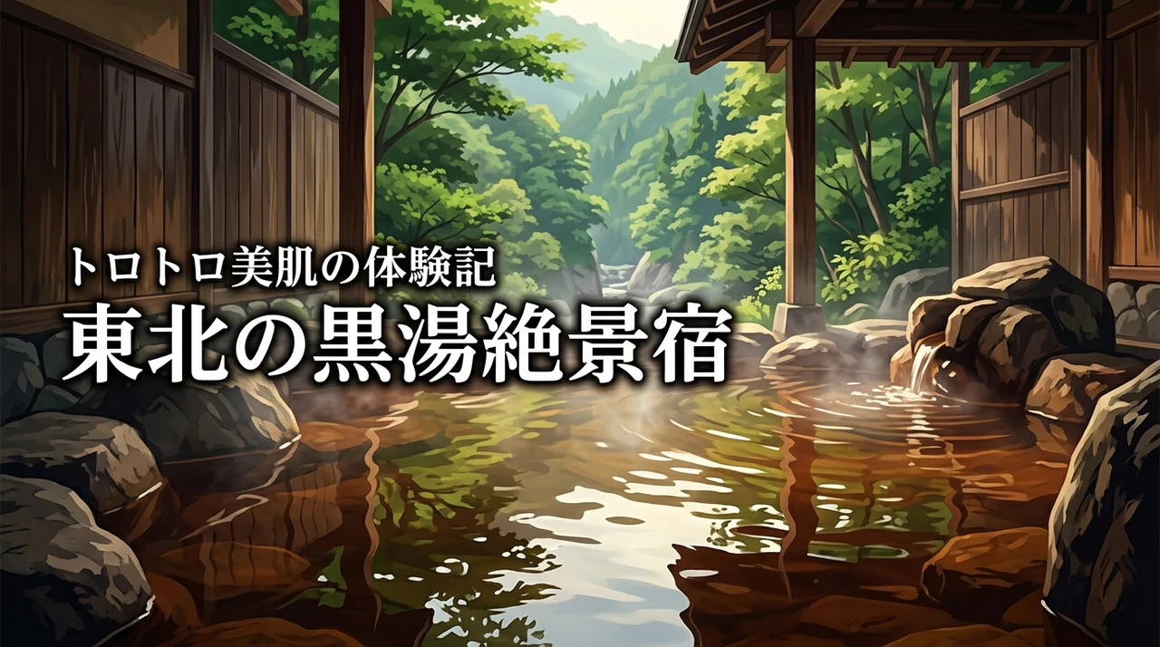 東北の黒湯絶景宿でコーラ色のトロトロ美肌に行ってみた体験談