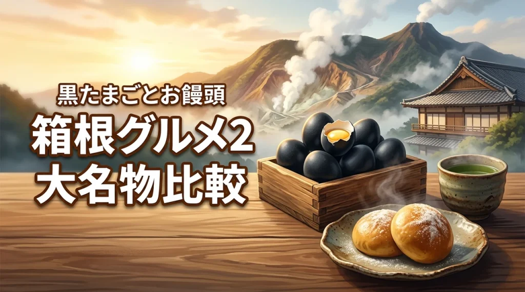 箱根で絶対食べたい温泉グルメは？黒たまごと温泉まんじゅうを徹底比較
