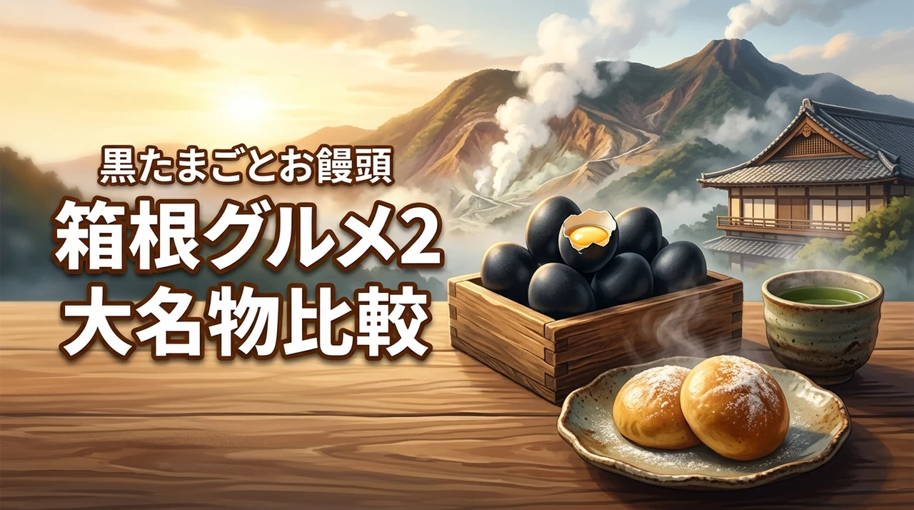 箱根で絶対食べたい温泉グルメは？黒たまごと温泉まんじゅうを徹底比較