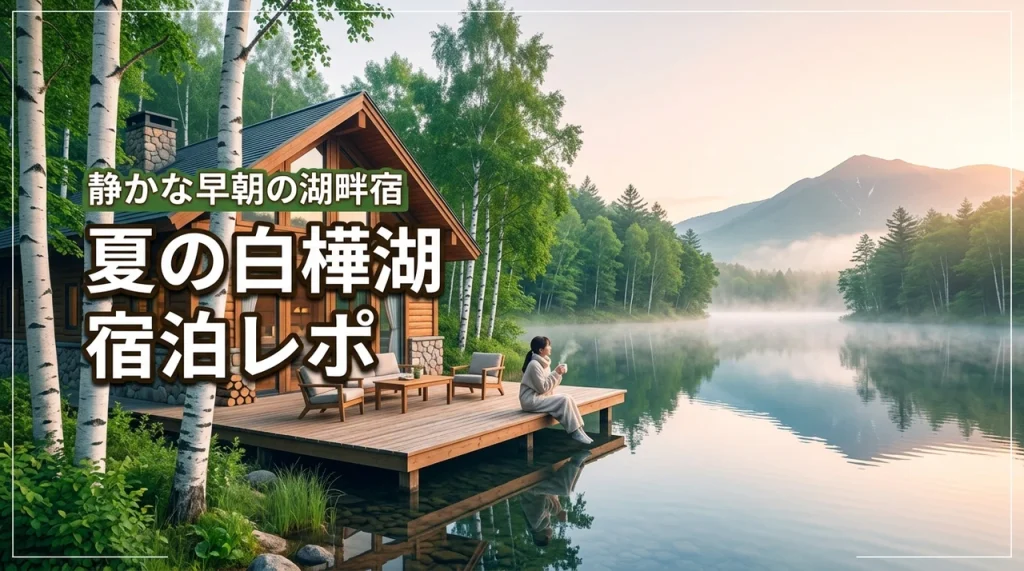 早朝の湖畔で静かな時間を過ごせる宿はここ！夏の白樺湖に行ってみた
