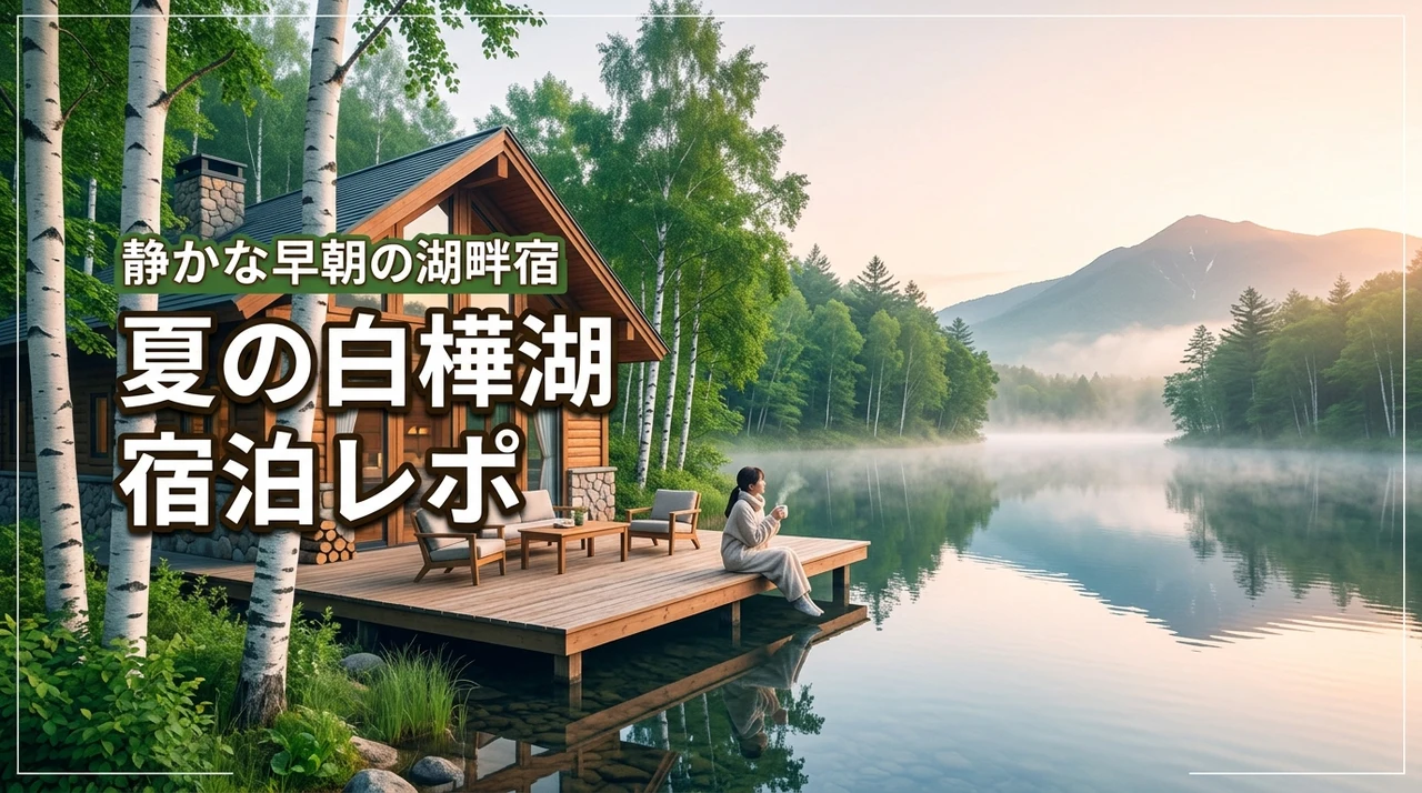 早朝の湖畔で静かな時間を過ごせる宿はここ！夏の白樺湖に行ってみた