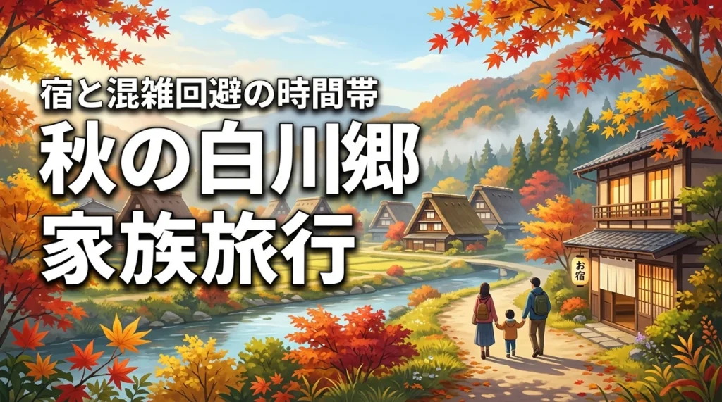 白川郷の宿と混雑回避の時間帯は？家族旅行で秋に行ってみたい人向けに解説