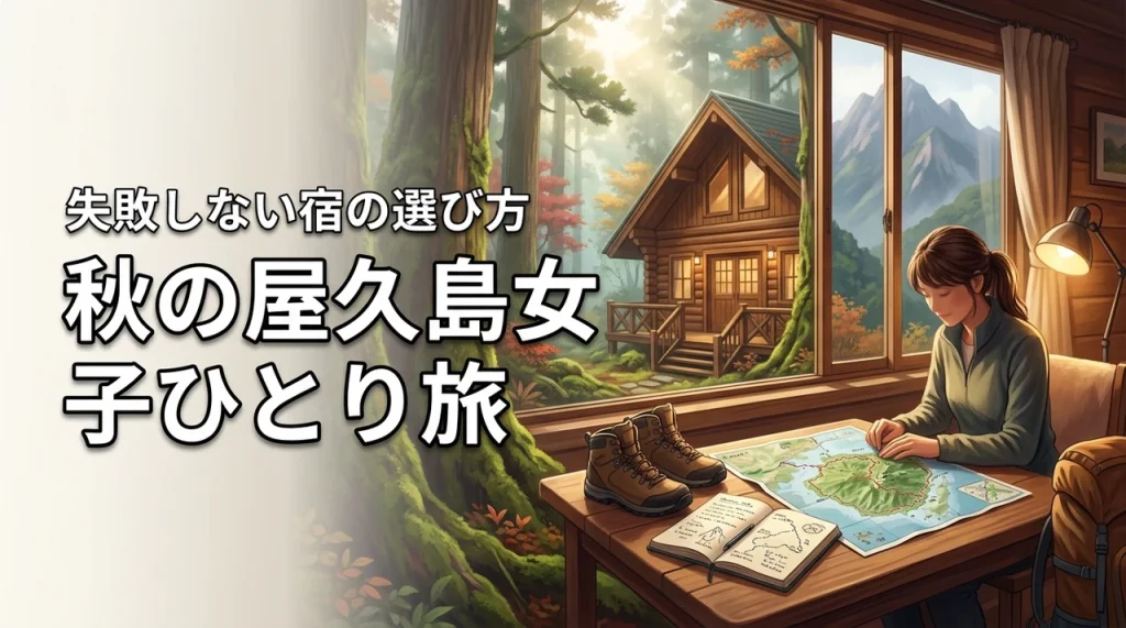 秋の屋久島ひとり旅女子に適した宿は？計画中の難易度と失敗しない宿の選び方