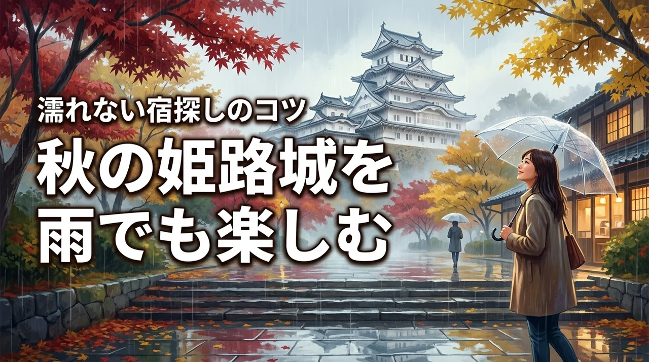 秋の姫路城を雨の日に快適に巡る楽しみ方は？濡れない宿探しの秘訣も紹介