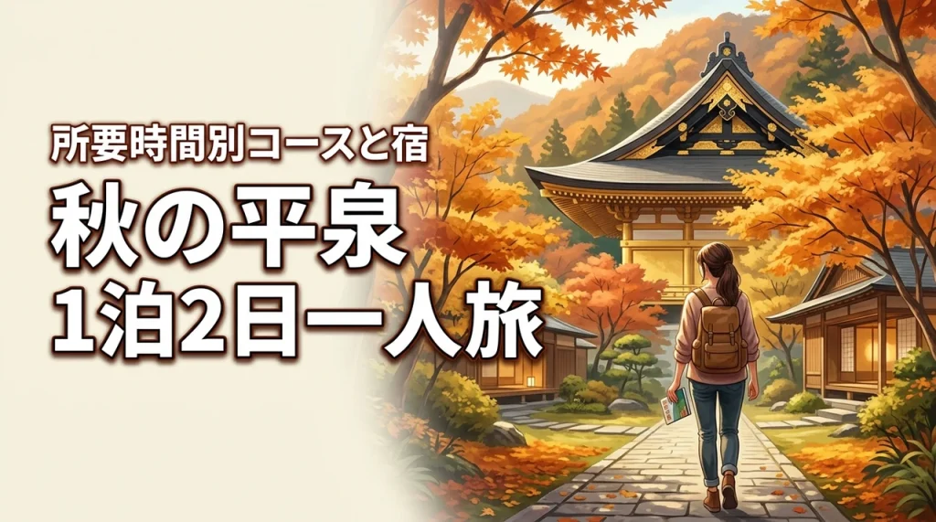 秋の平泉の世界遺産を1泊2日で一人旅！所要時間別モデルコースとおすすめ宿