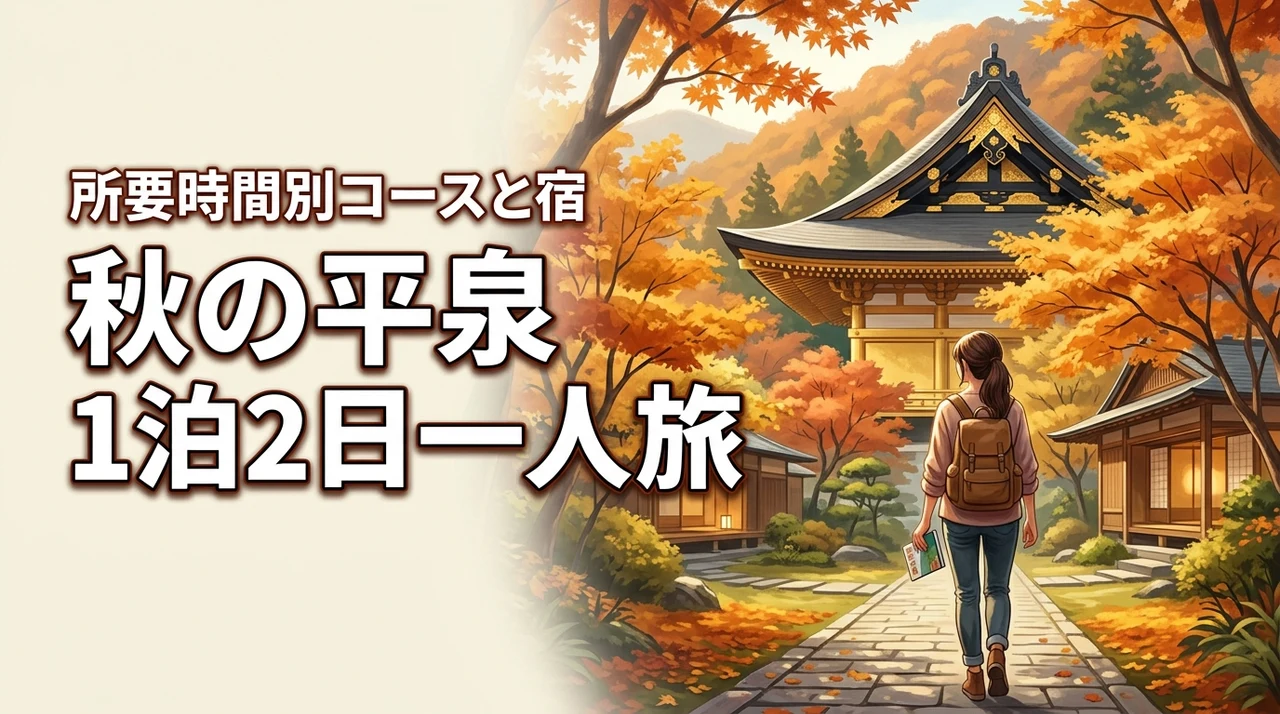 秋の平泉の世界遺産を1泊2日で一人旅！所要時間別モデルコースとおすすめ宿
