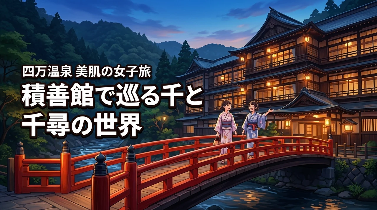 【四万温泉】積善館の歴史と美肌の湯を巡る宿で叶える千と千尋の世界を満喫する女子旅
