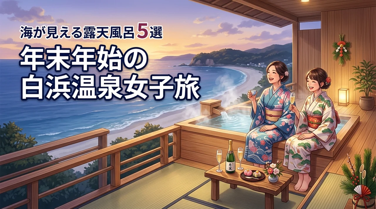 年末年始の白浜温泉女子旅は海が見える露天風呂付き客室の宿5選が正解